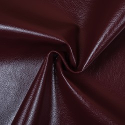 Ткань Дерматин (Кожзам) для мебели, цвет Бордовый (на отрез)  в Элисте