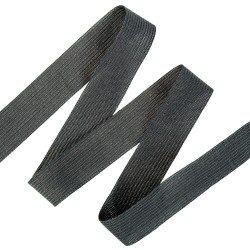 Окантовочная лента-бейка, цвет Чёрный 22мм (на отрез)  в Элисте