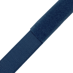 Контактная лента 25мм цвет Синий (велькро-липучка, на отрез)  в Элисте