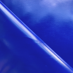 Ткань ПВХ 450 гр/м2, Синий (Ширина 160см), на отрез  в Элисте